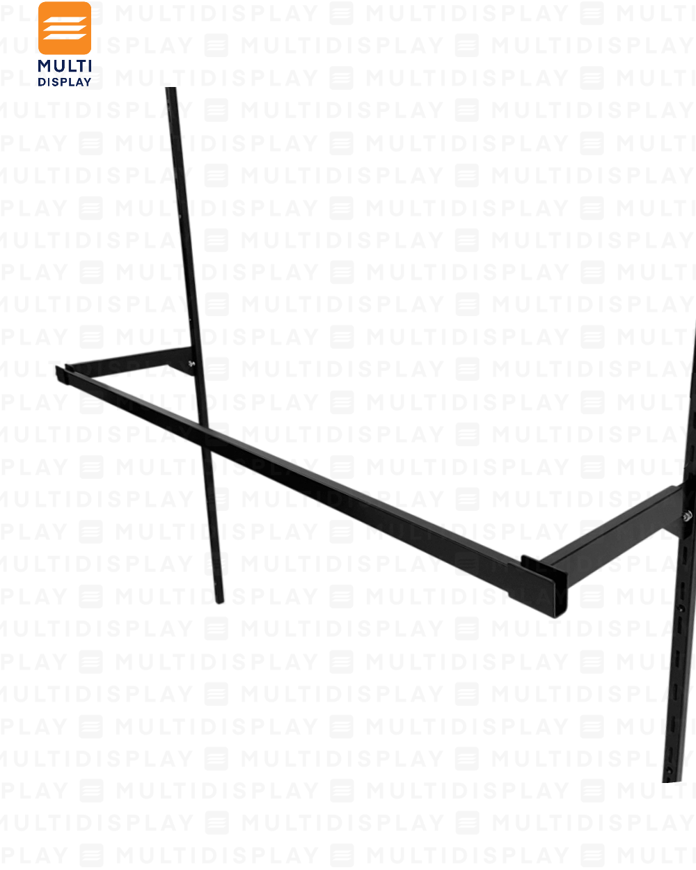 Soporte de Barra para Riel 30cm, Entrada de 1 pulgada, Negro
