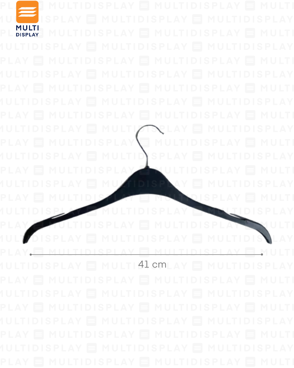 Gancho de Ropa Top Plastico Basico 41x1.0cm Negro
