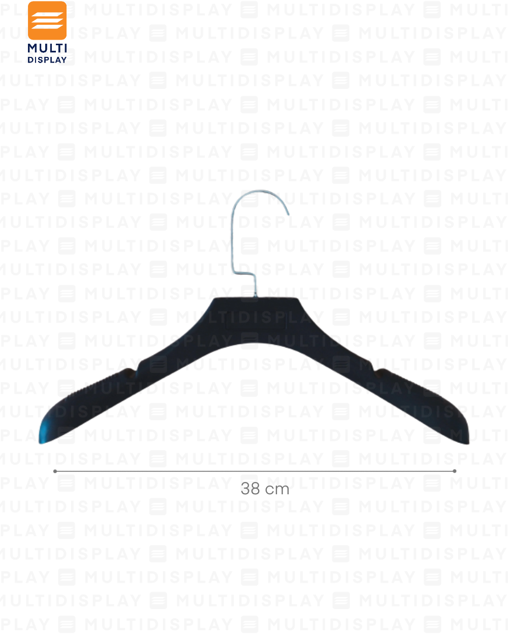 Gancho de Ropa Blazer Plastico Basico 38cm Negro