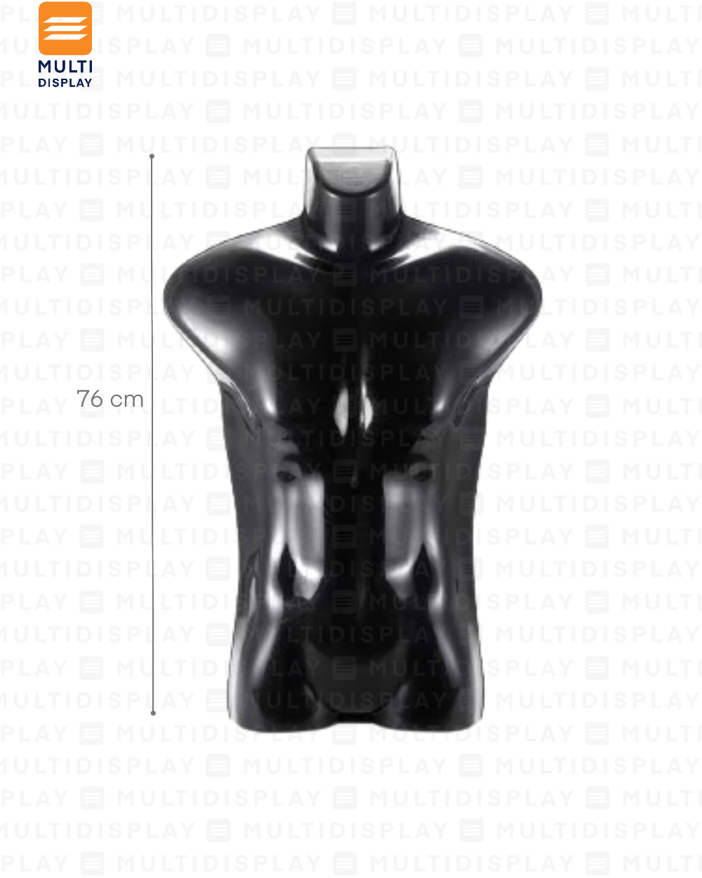 Maniqui Gancho Silueta Torso y Pierna Hombre Negro