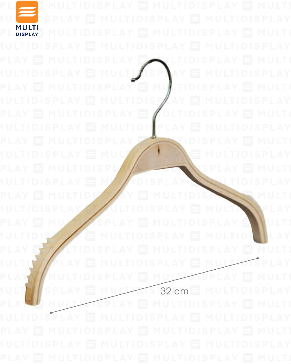 Gancho de Ropa Top Madera Infantil 32x1.2cm Madera Dos Tonos