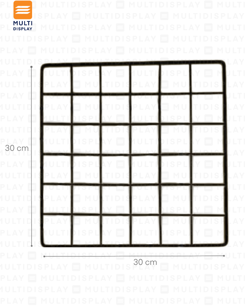 Exhibidor de Malla Cubo 30x30cm Negro