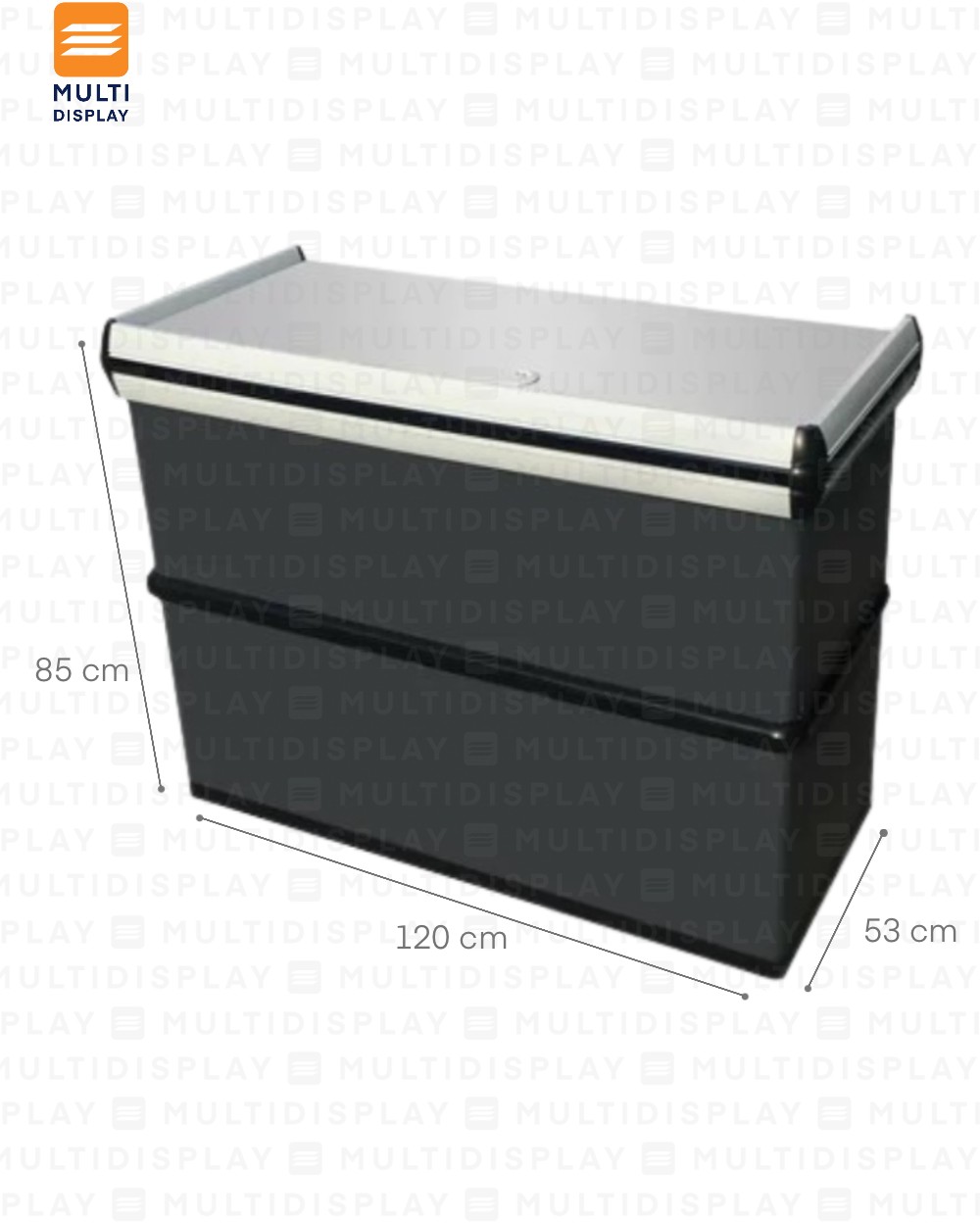 Mueble Caja Metal 120x53x85cm, Gris