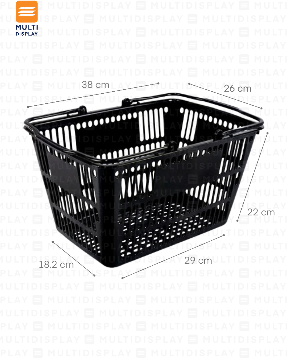 Canasta de Mano Agarradero Plastico Small Negro