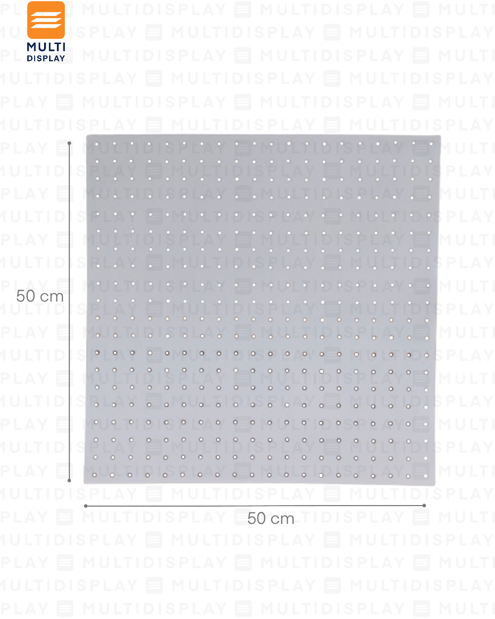 Lamina Perforada de Metal 50x50cm Blanco