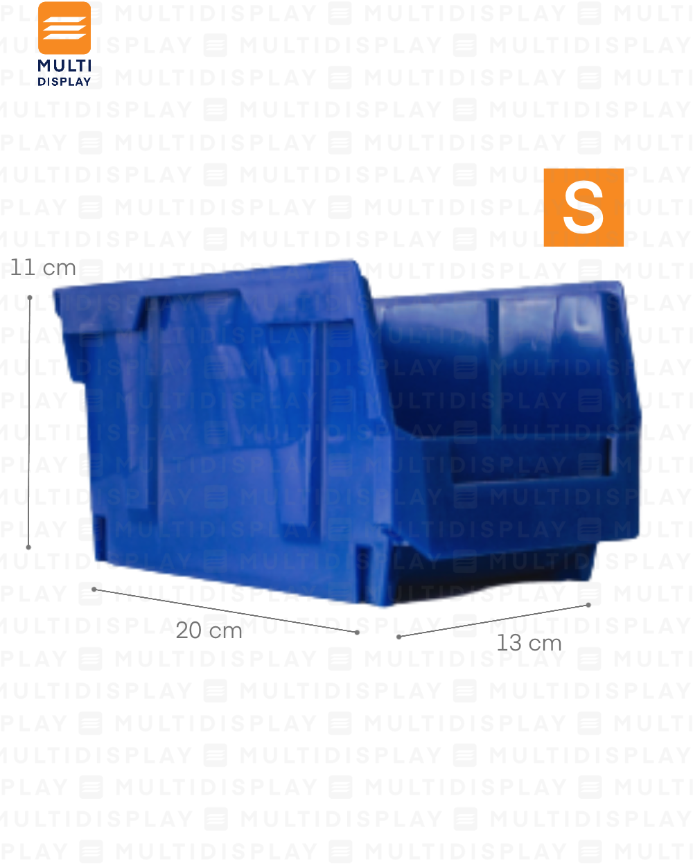 Bin Organizador S con Conectores 20x13x11cm Azul