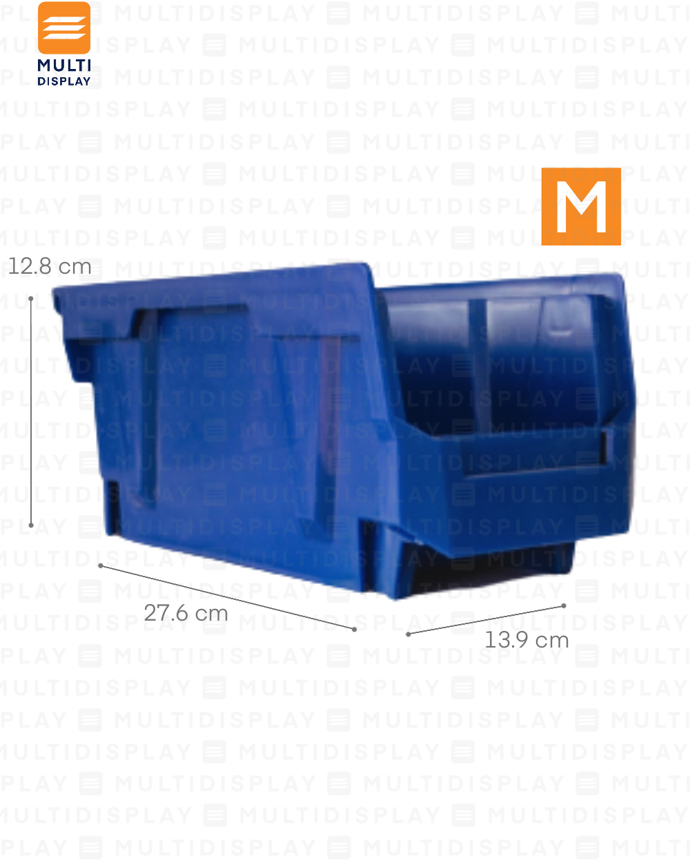 Bin Organizador M con Conectores 27.6x13.9x12.8cm Azul