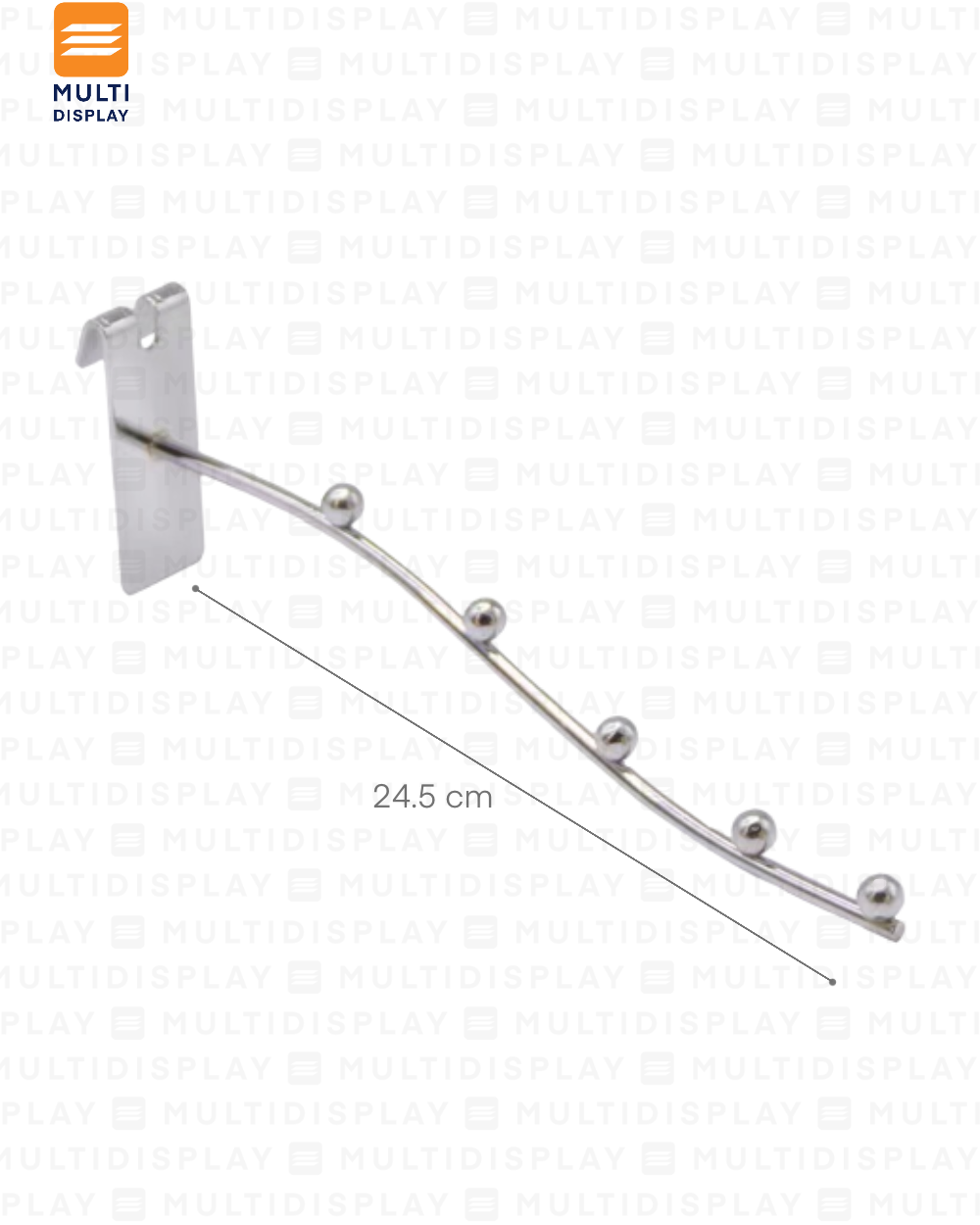 Gancho para Rejilla Cascada Grosor 4 mm, 24.5cm