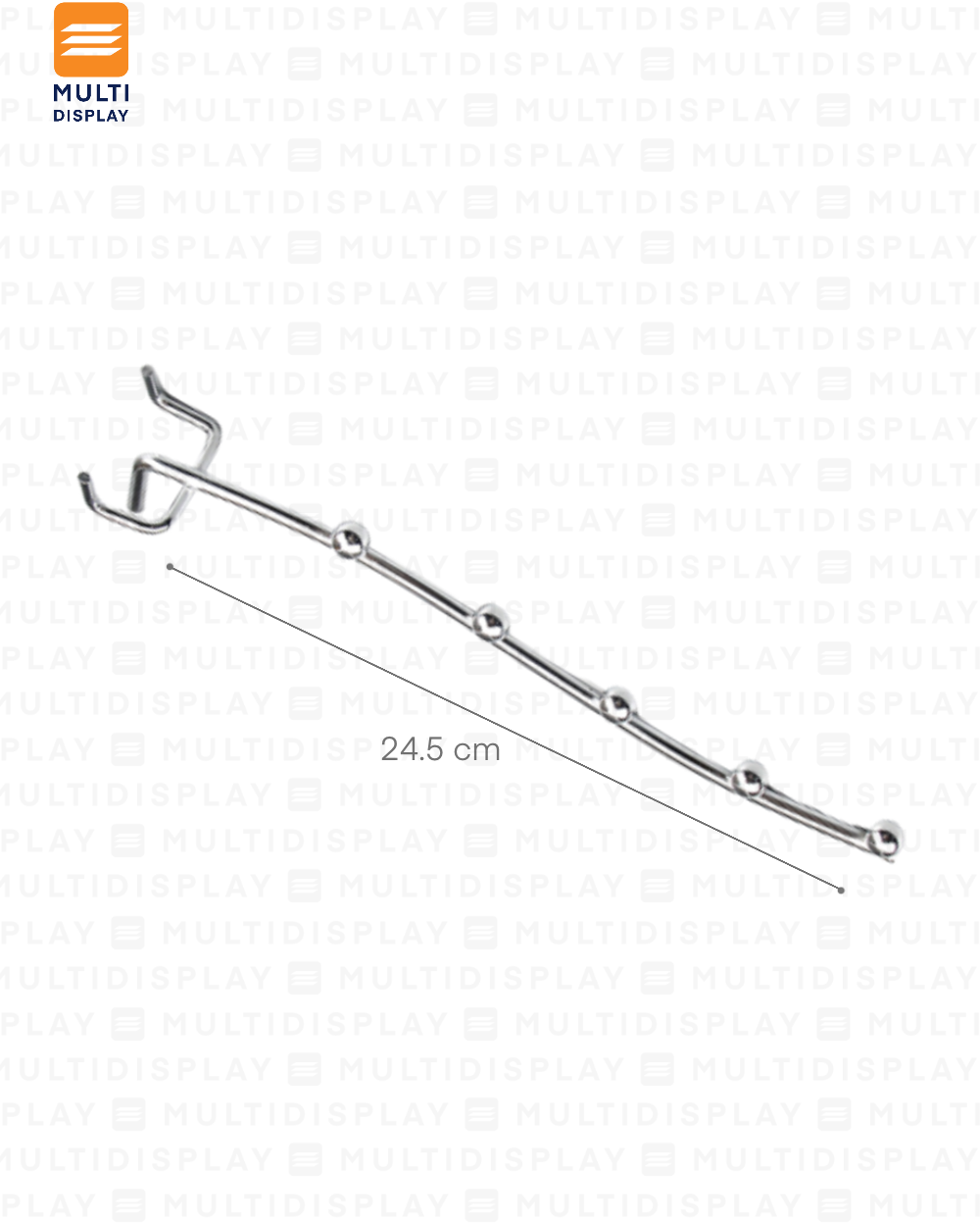 Gancho para Perforado Cascada Grosor 4mm, 24.5cm