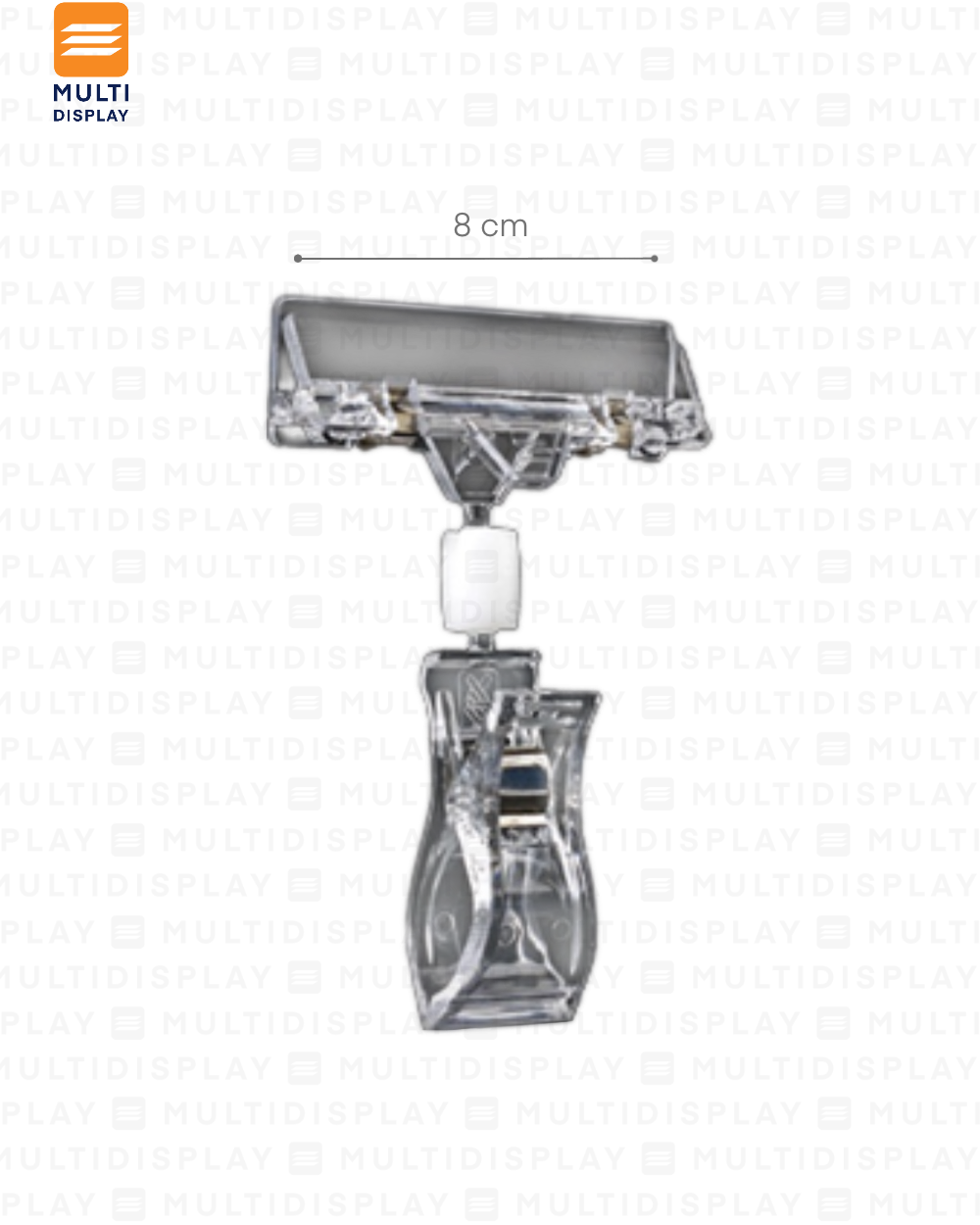Portabanner Acrilico Base Clip Transparente