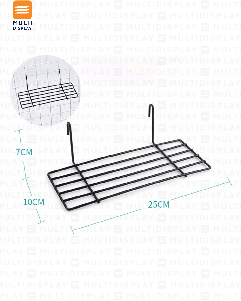 Plataforma para Rejlla de Malla 25x10cm Negro