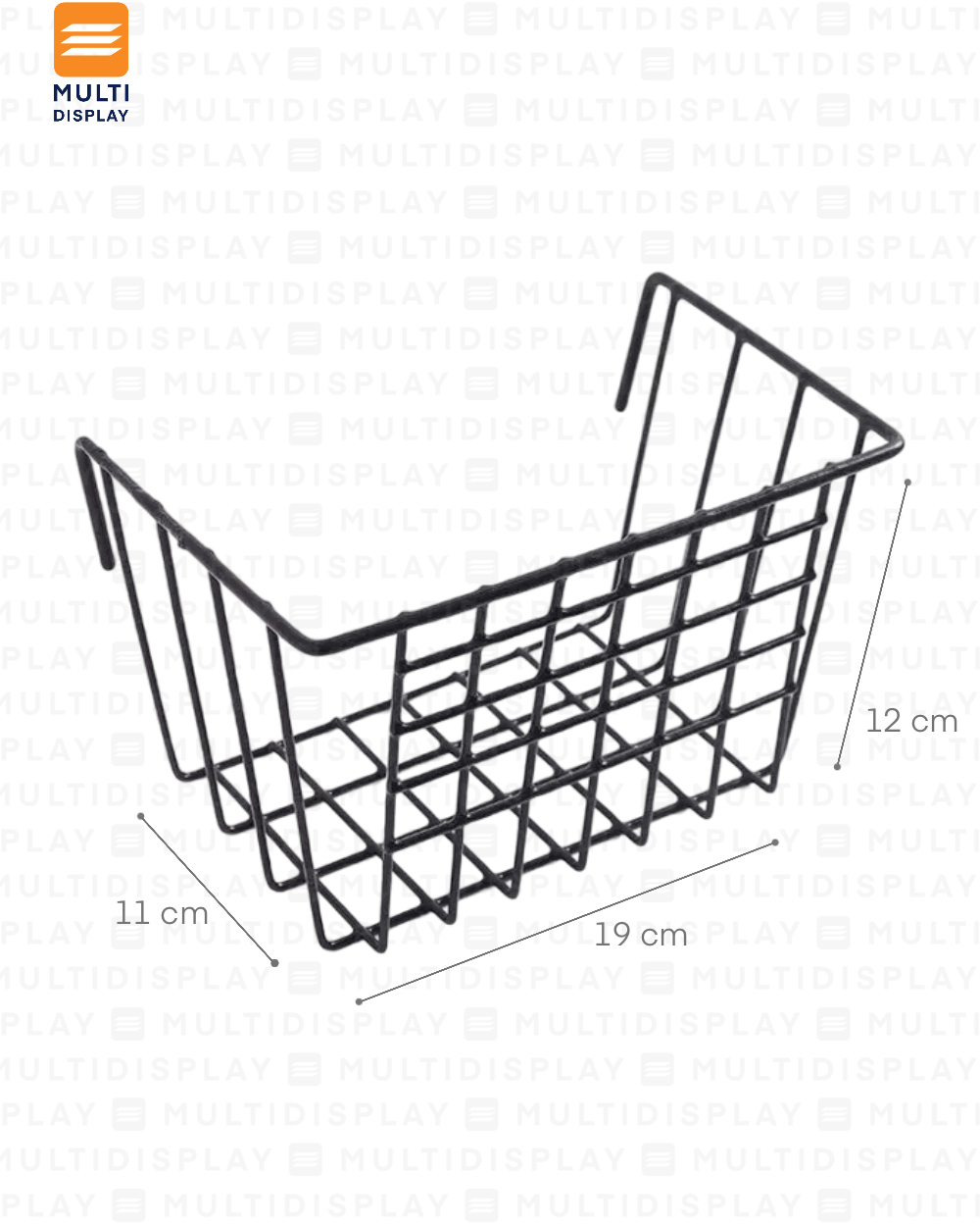 Cesta para Rejlla de Malla 19x11x12cm Negro