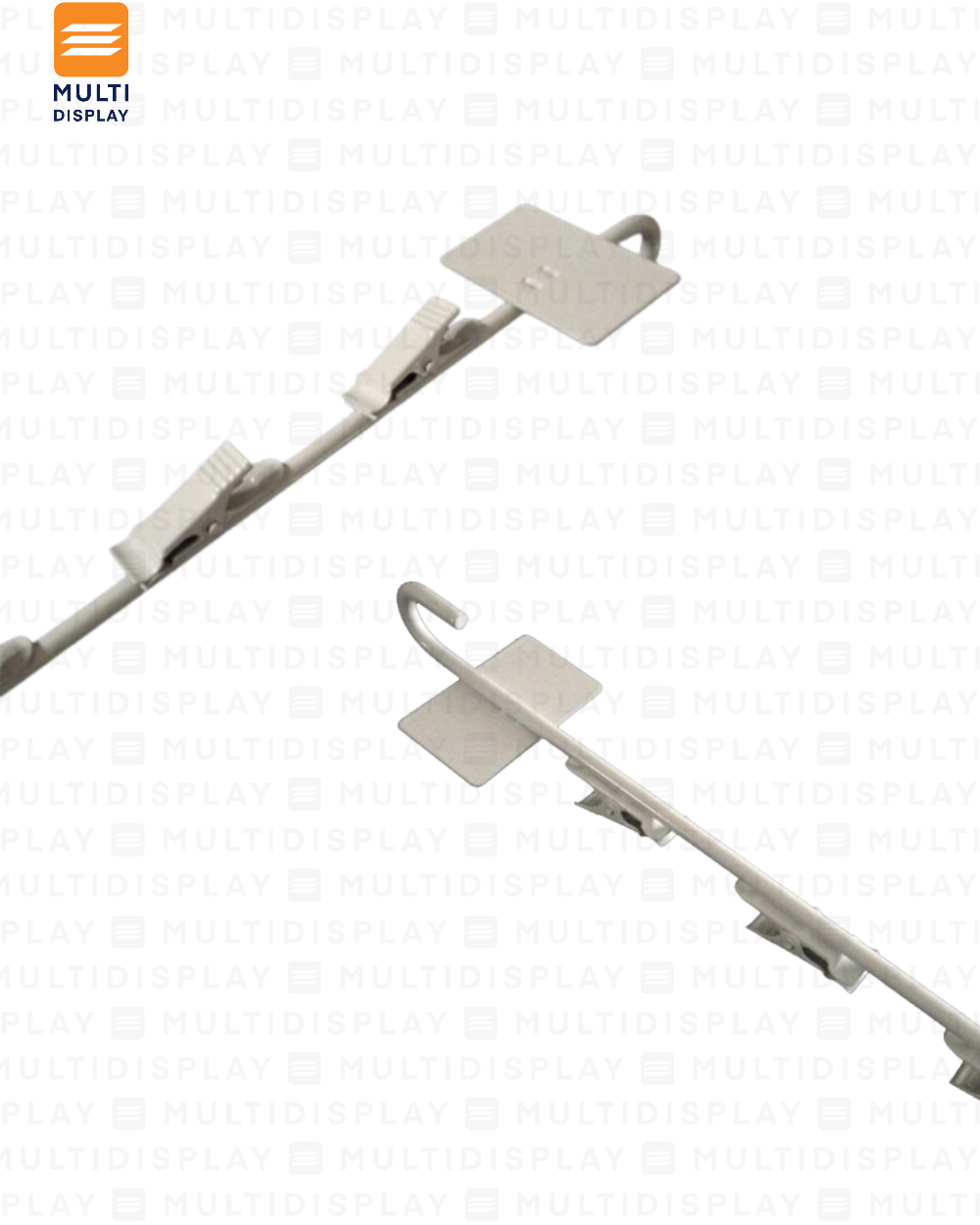 Tira de Impulso Metal, 12 Ganchos 82.5cm, Blanco
