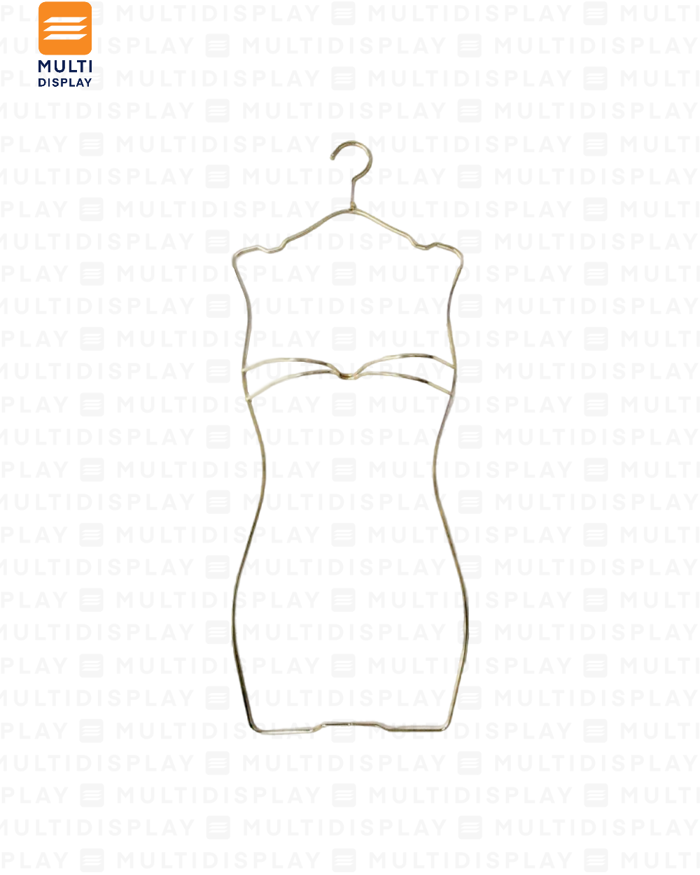 Maniquí Gancho Silueta Alambre Torso Y Pierna Mujer Dorado