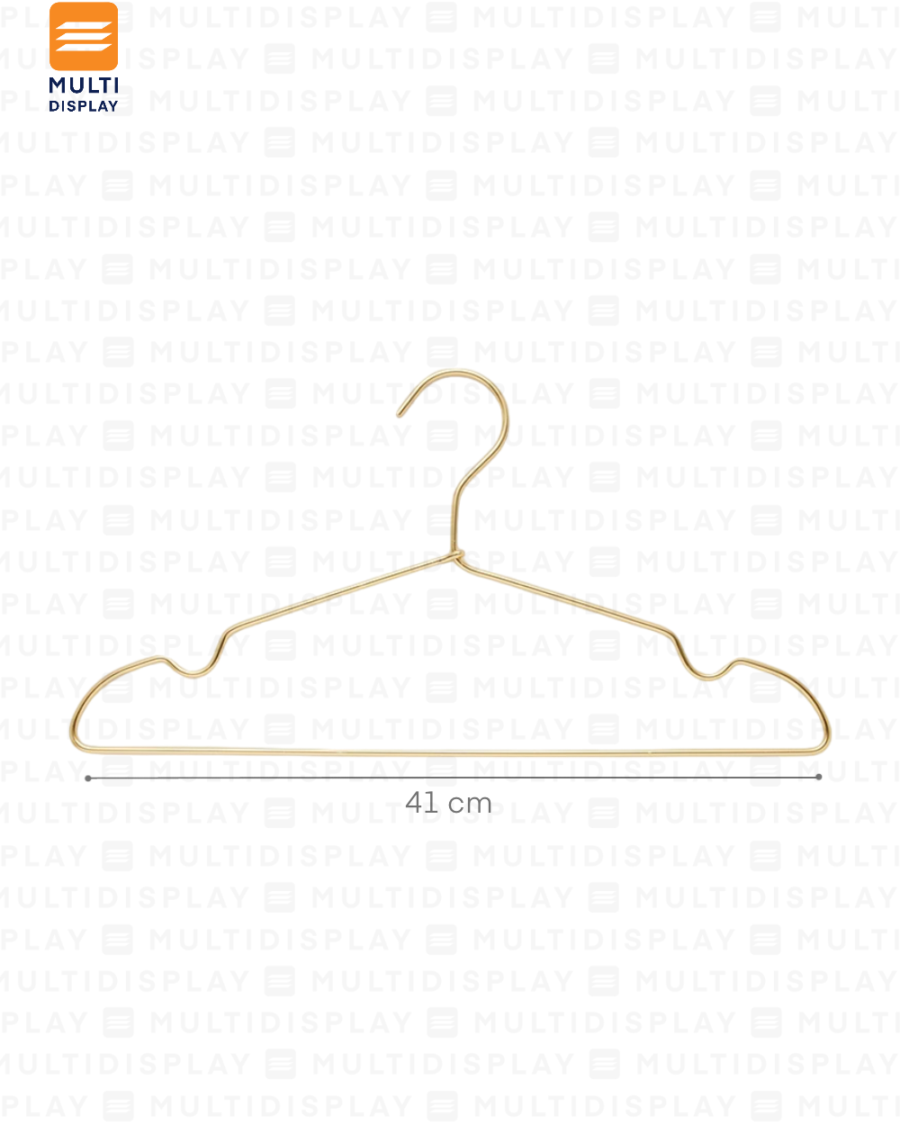 Gancho de Ropa Top Metalico Aluminio Basico 41 cm Dorado