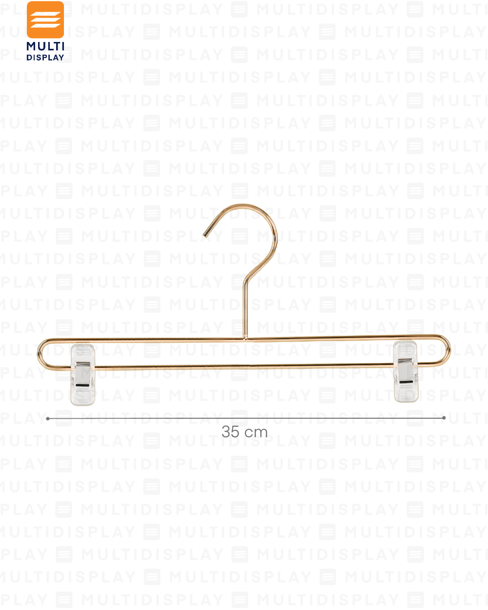 Gancho de Ropa Pantalon Metalico Basico 35cm Dorado