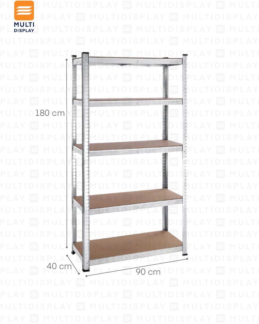 Estante Armarapido WF 100kg, 90x40x180cm Gris