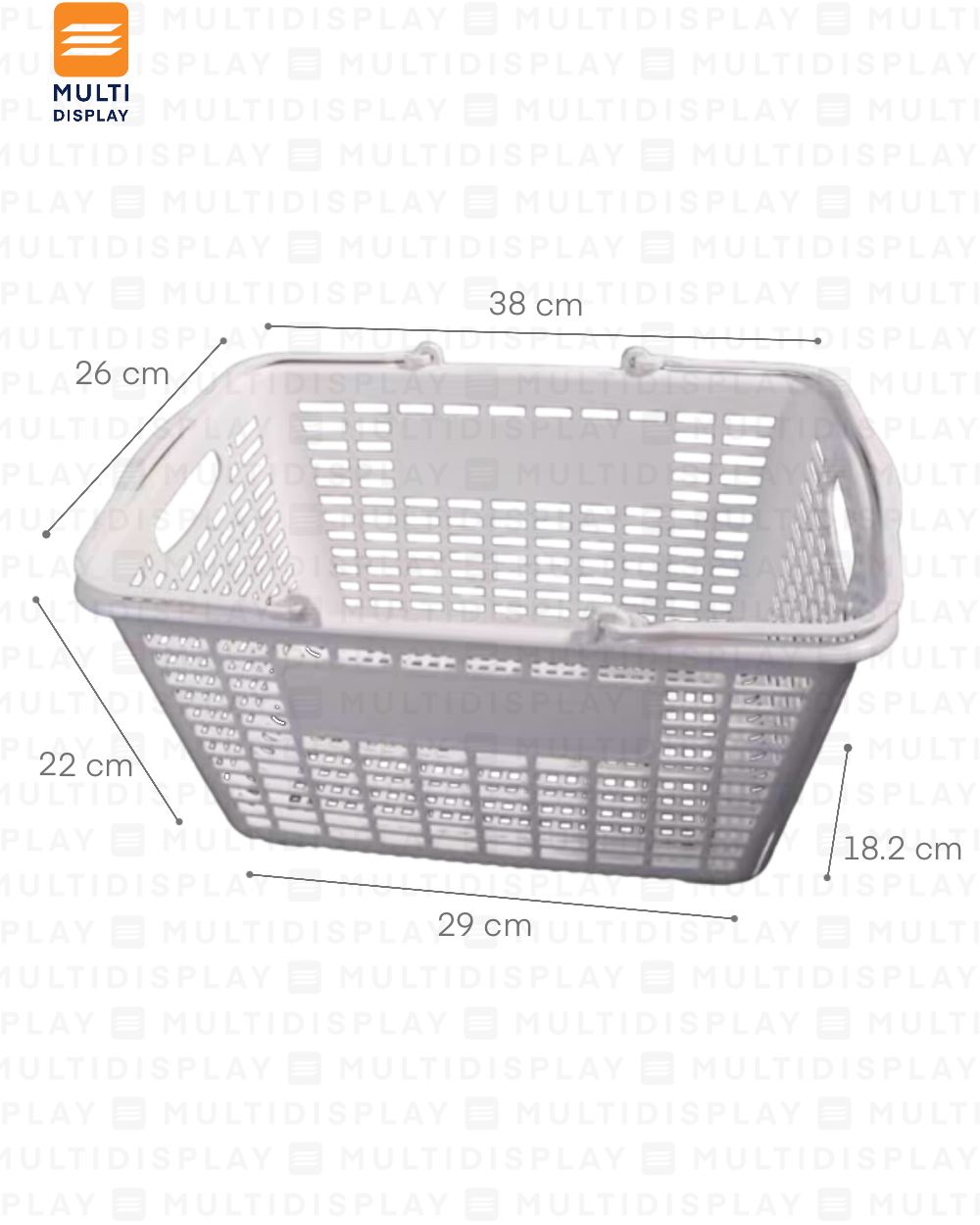 Canasta de Mano Agarradero Plastico Small Blanco