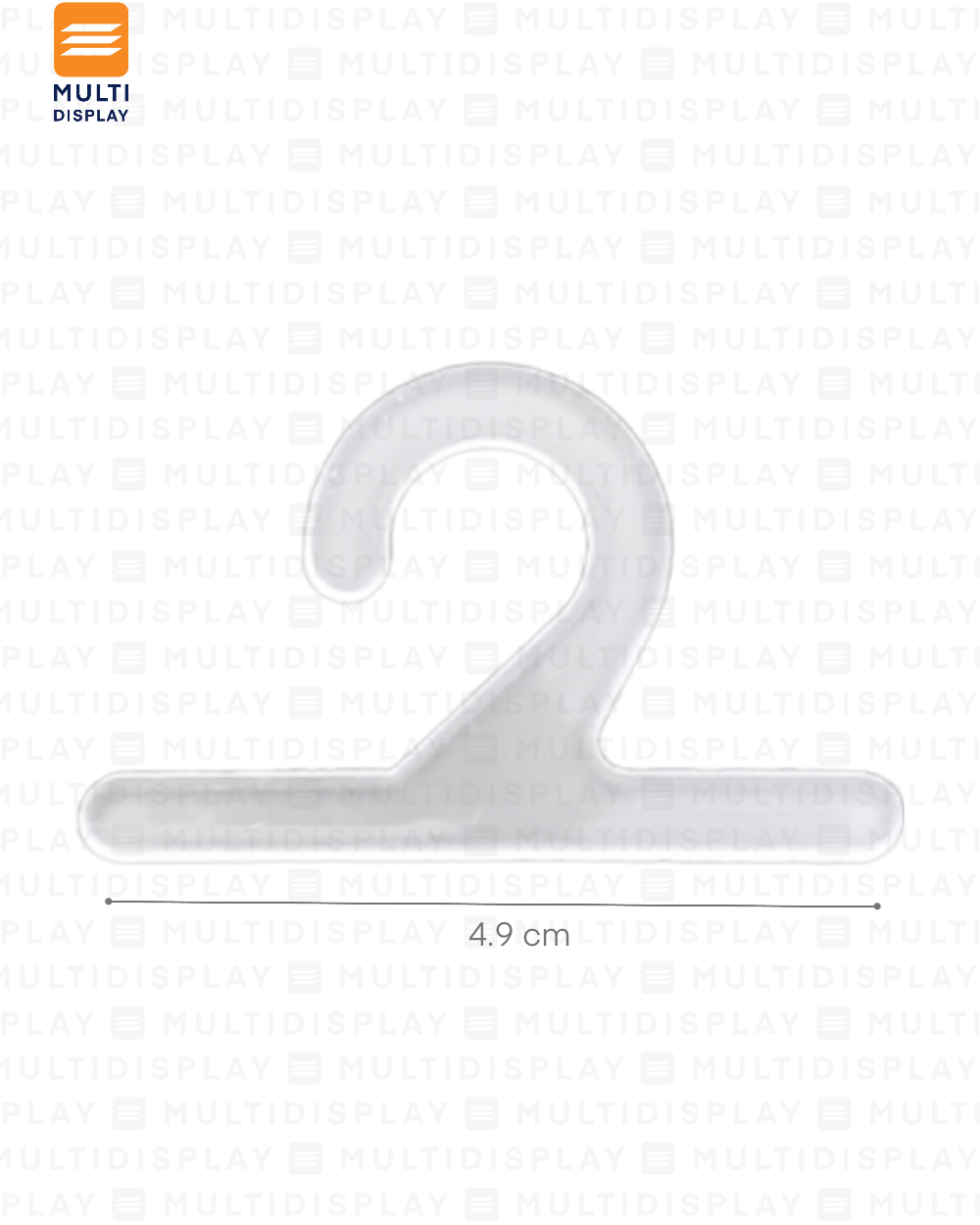 Gancho para Empaque 4.9cm Transparente, Paquete de 100