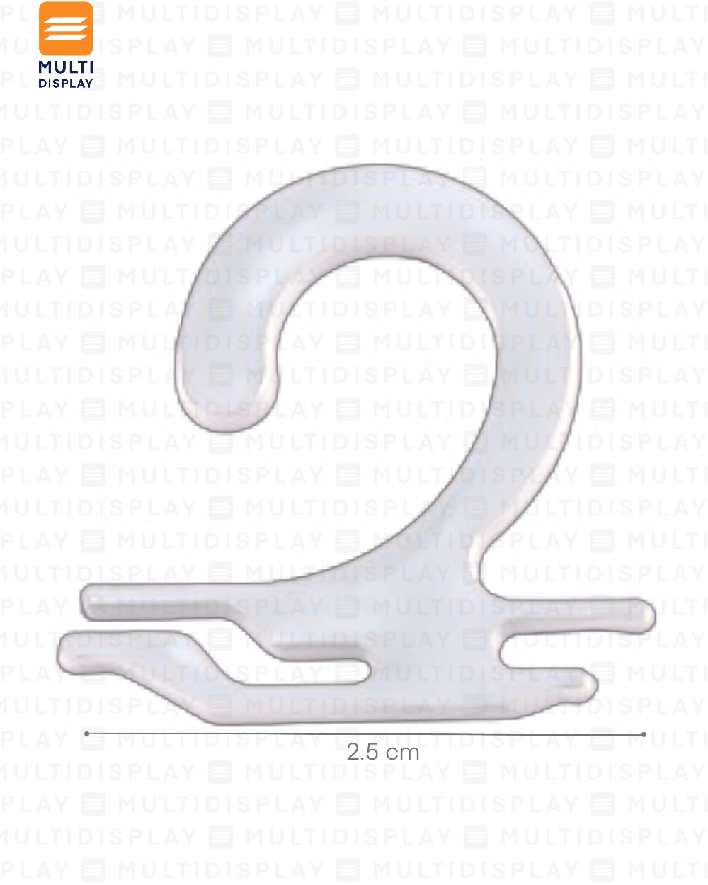 Gancho para Empaque 2.5cm Transparente, Paquete de 100