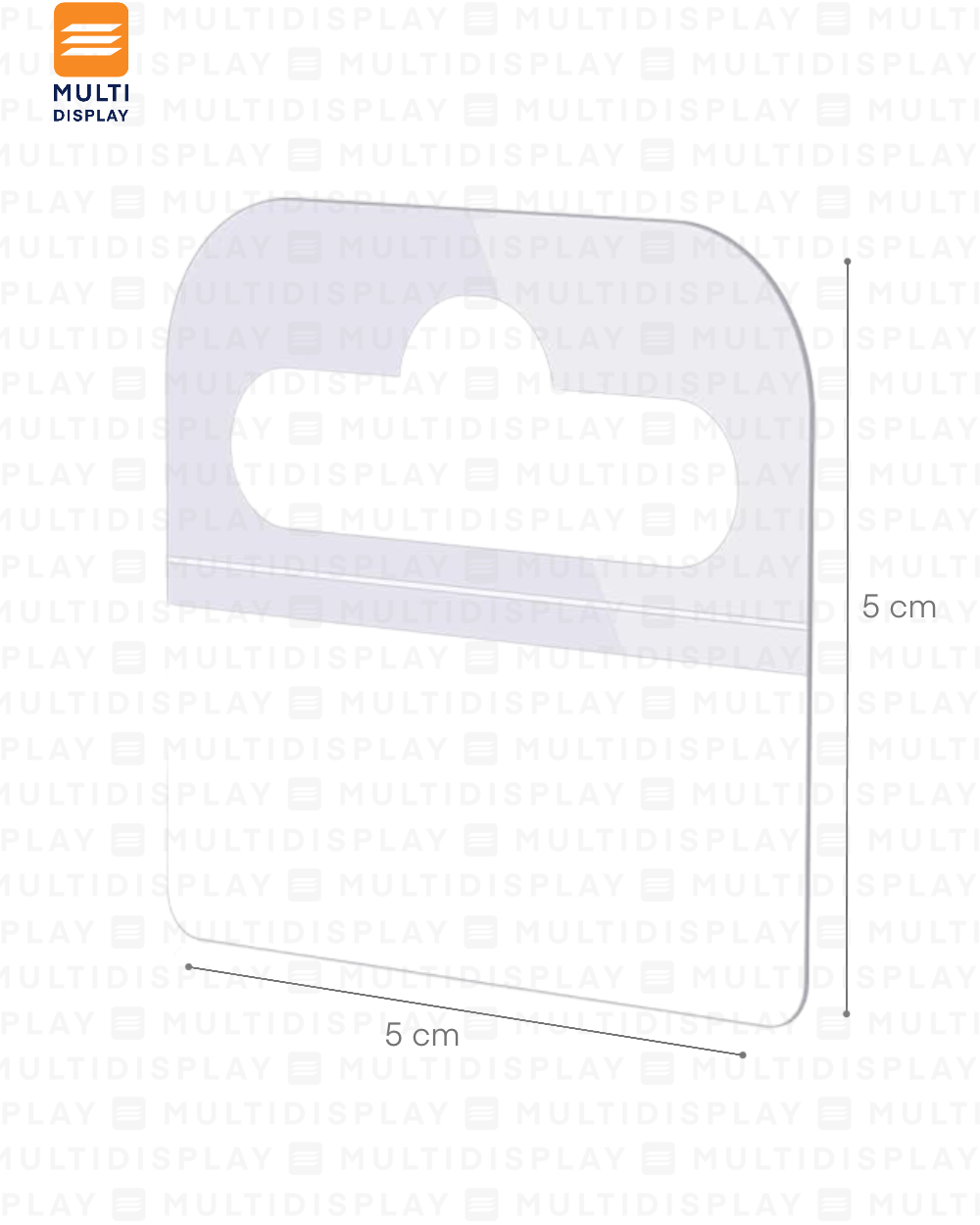 Pestaña Adhesiva para Colgar 5x5cm, Hang Tabs, Transparente