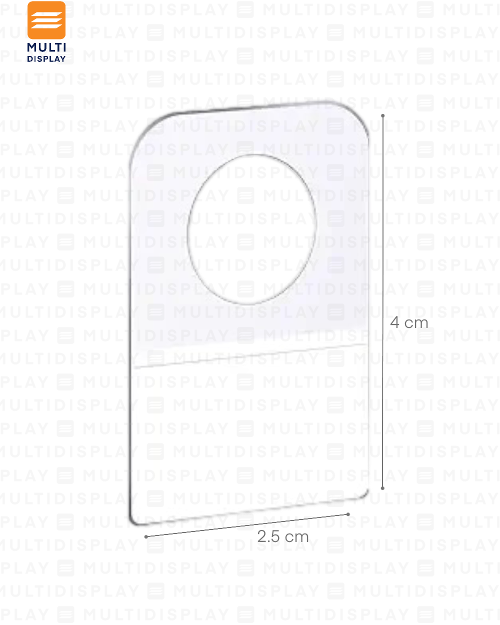 Pestaña Adhesiva para Colgar 2.5x4cm, Hang Tabs, Transparente