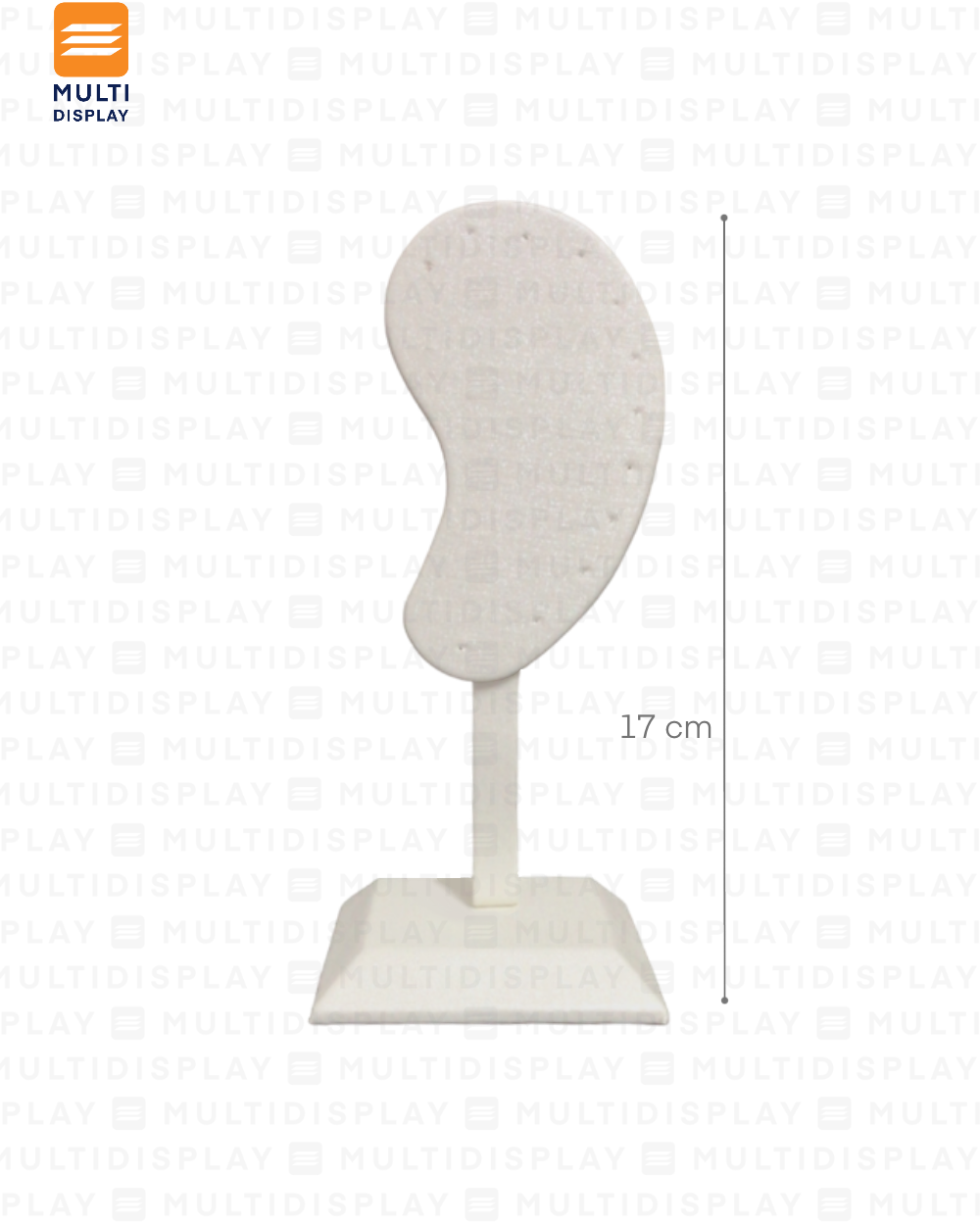 Exhibidor de Arete Oreja Carton Gamuza, Crema