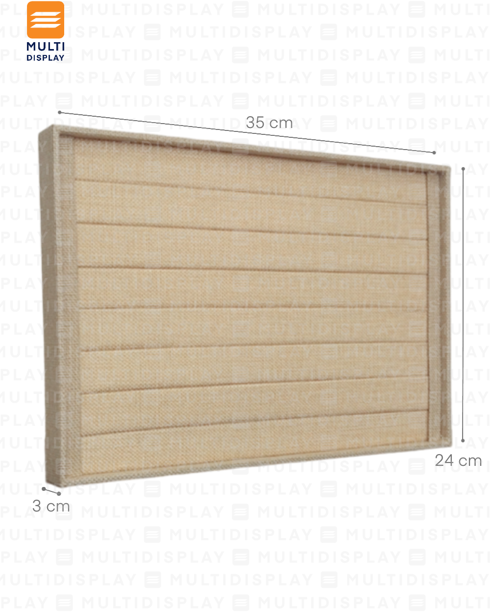 Exhibidor Bandeja para Anillo Lino 35x24cm, Crema