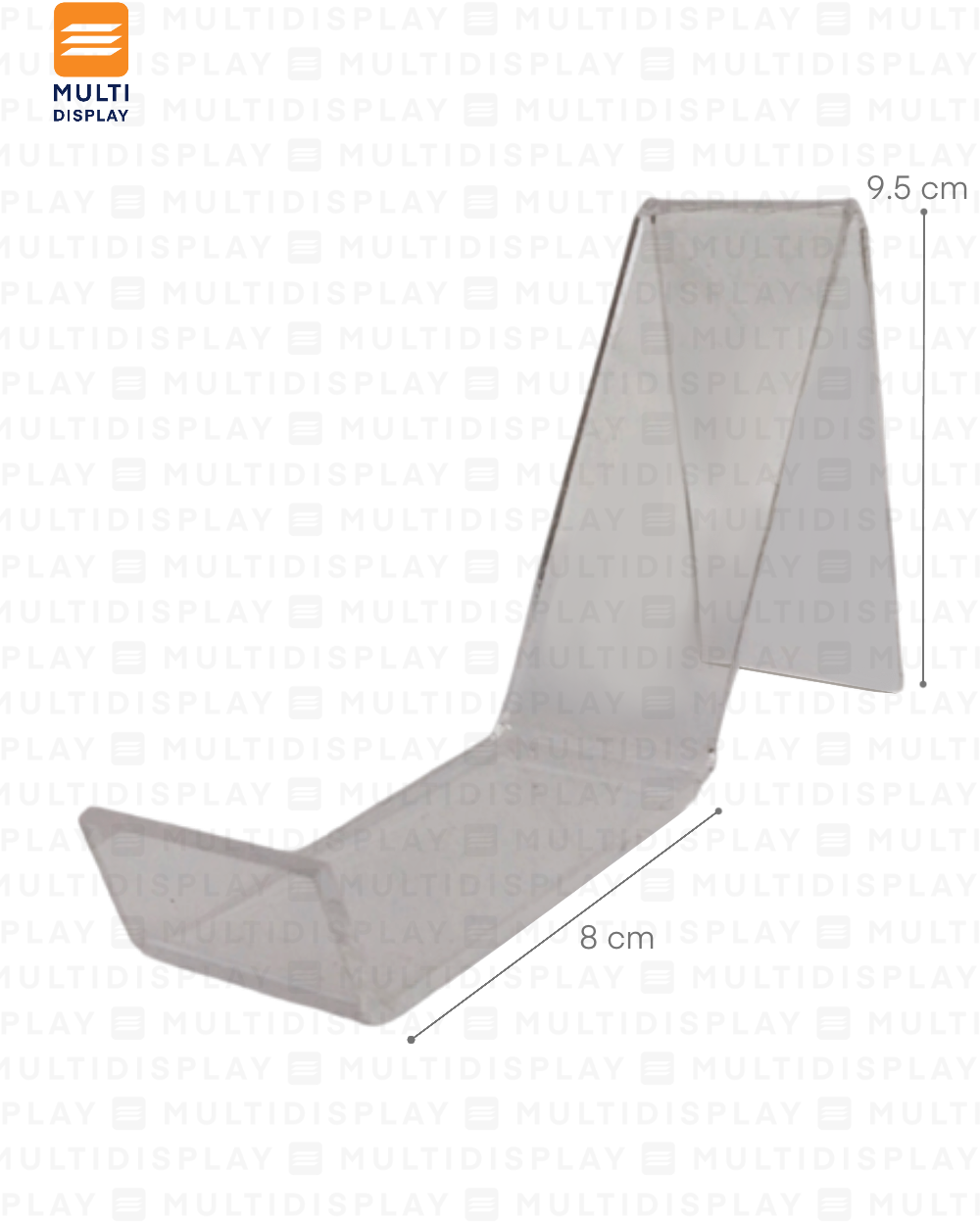 Base para Exhibicion de Zapato Acrilico Inclinado Transparente