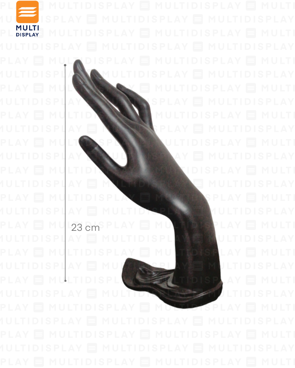 Exhibidor estilo Maniqui Mano Elevado para Anillo y Pulsera, Negro