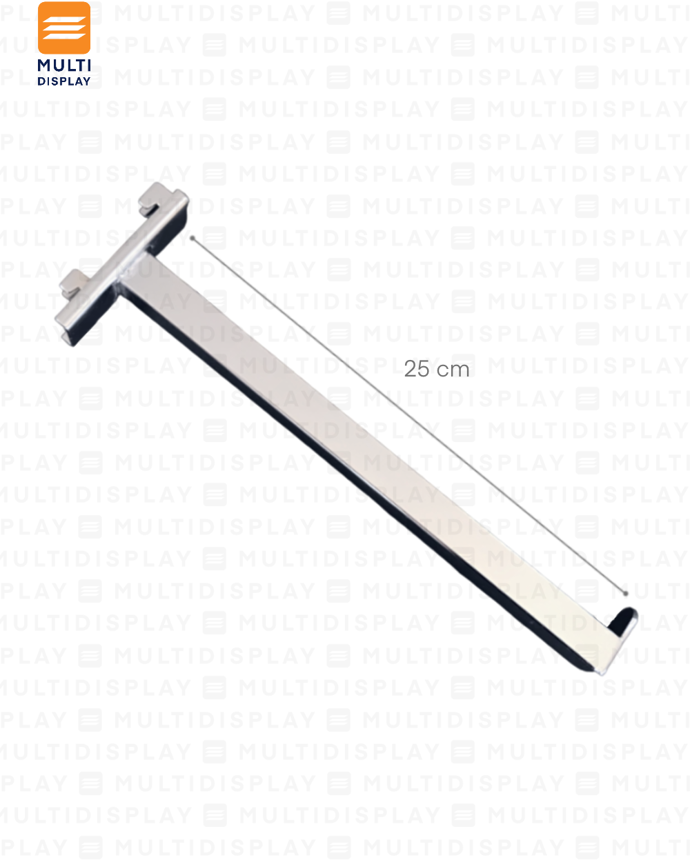 Gancho para Riel Doble de Repisa 25cm