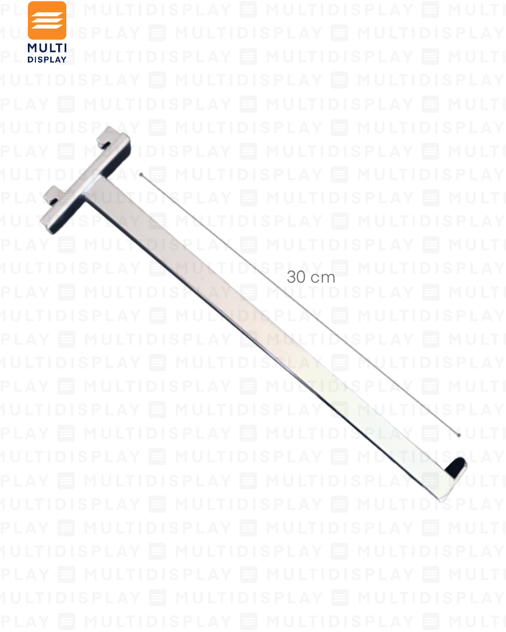 Gancho para Riel Doble de Repisa 30cm