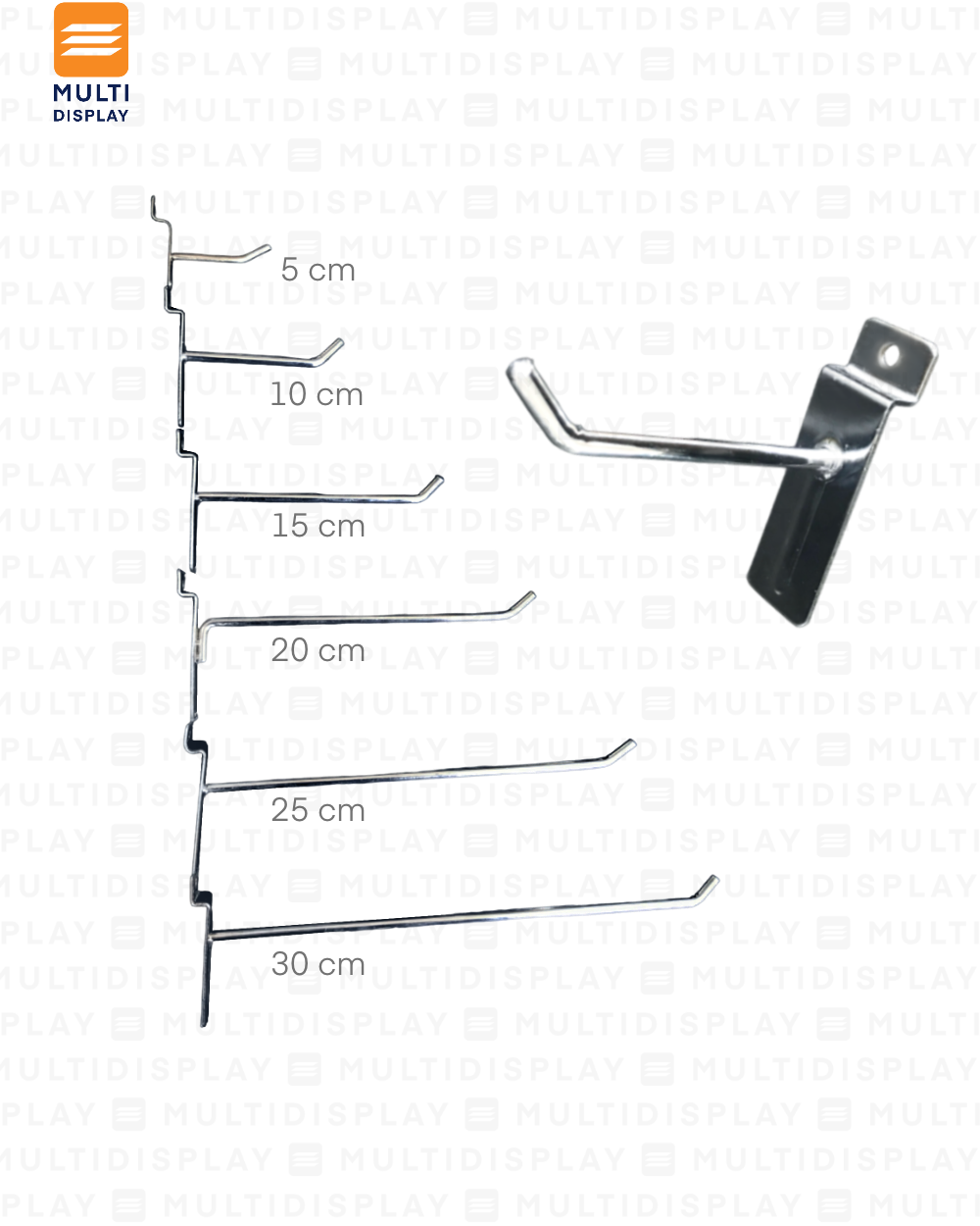 Gancho para Ranurado Sencillo 15cm