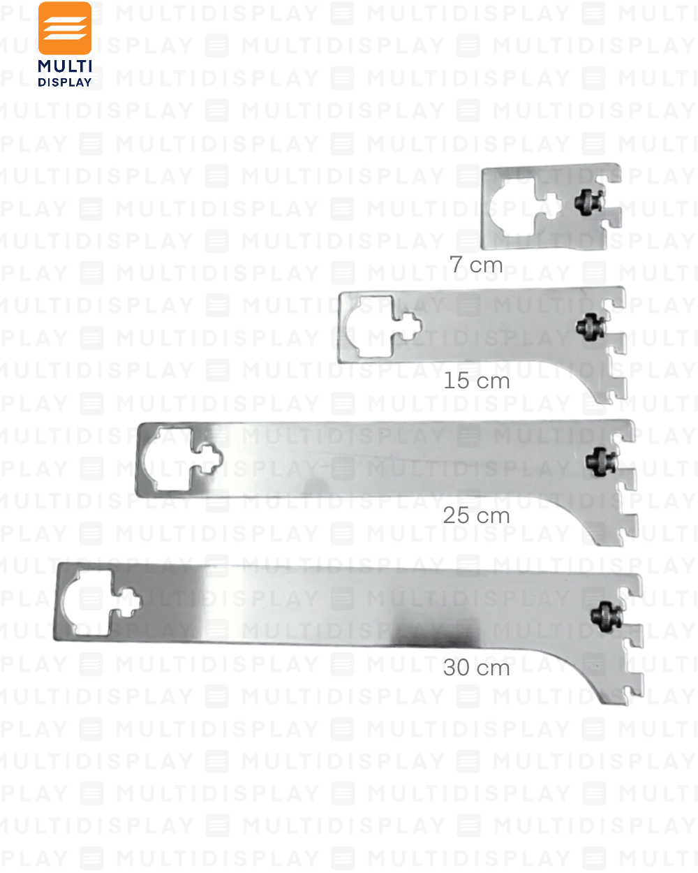 Soporte de Barra para Riel 7cm Cromado