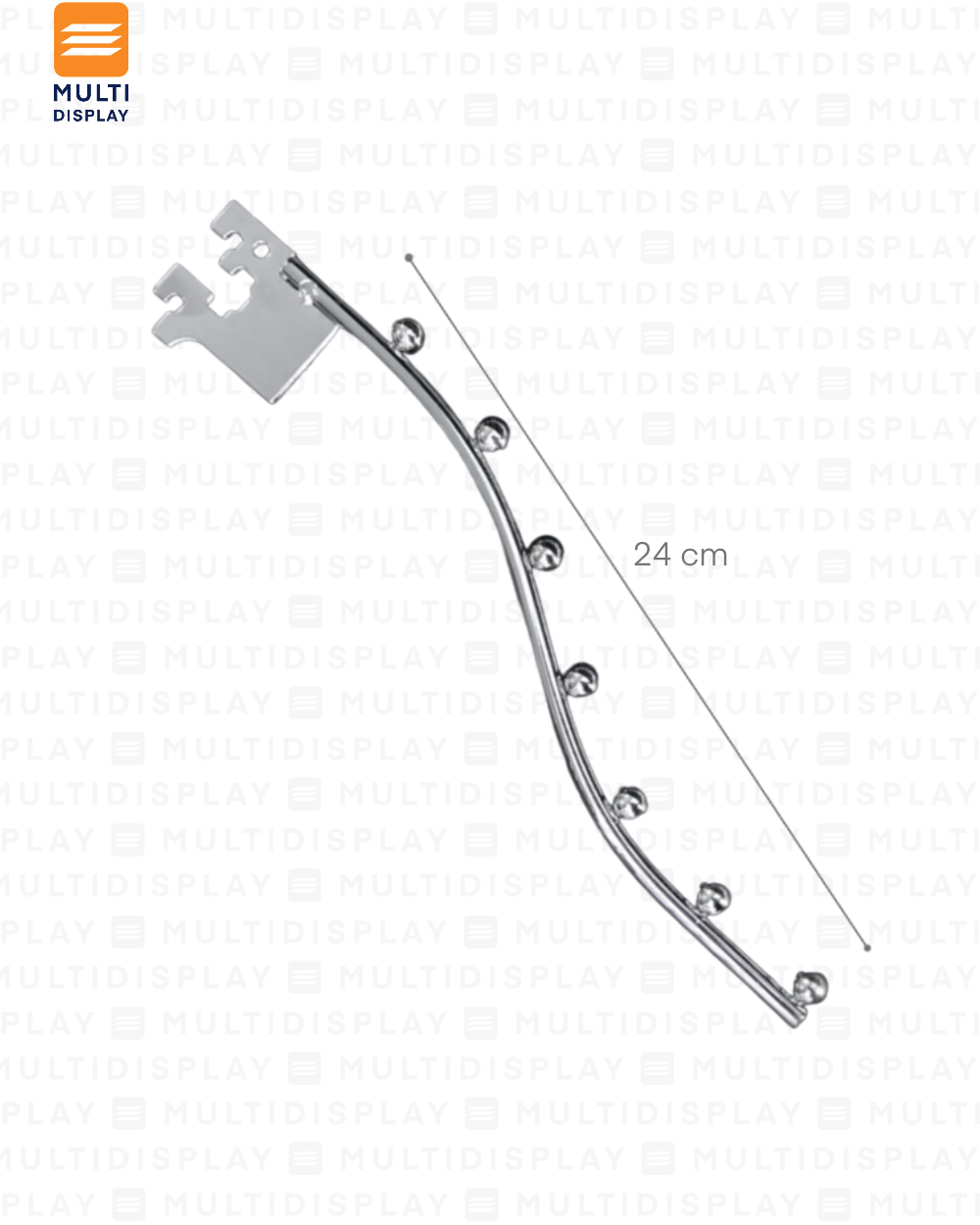 Gancho para Riel Cascada 30cm de 8mm Grosor