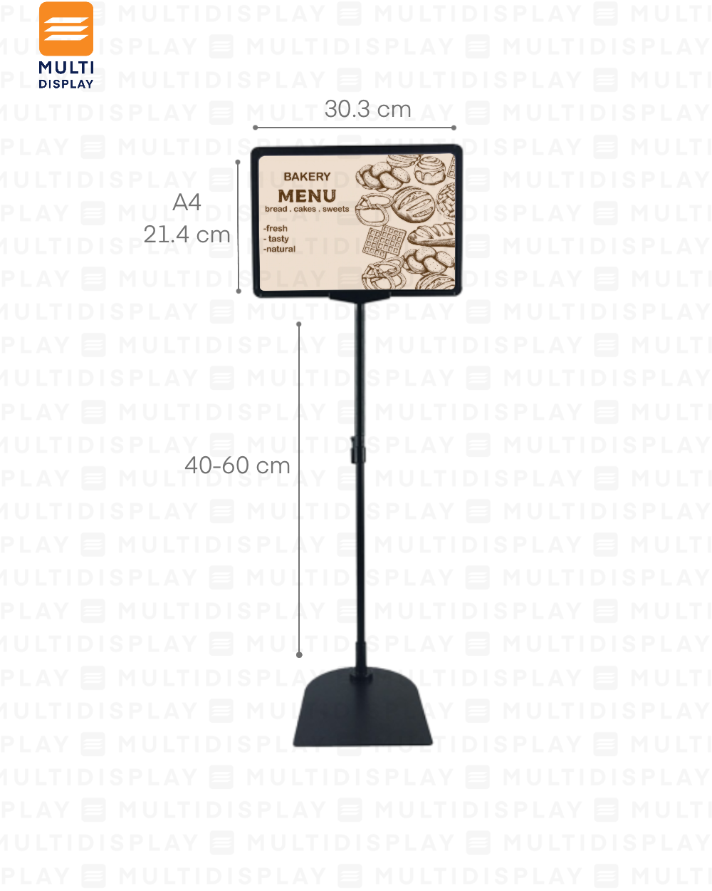 Portabanner A4 Extendible 100cm Negro