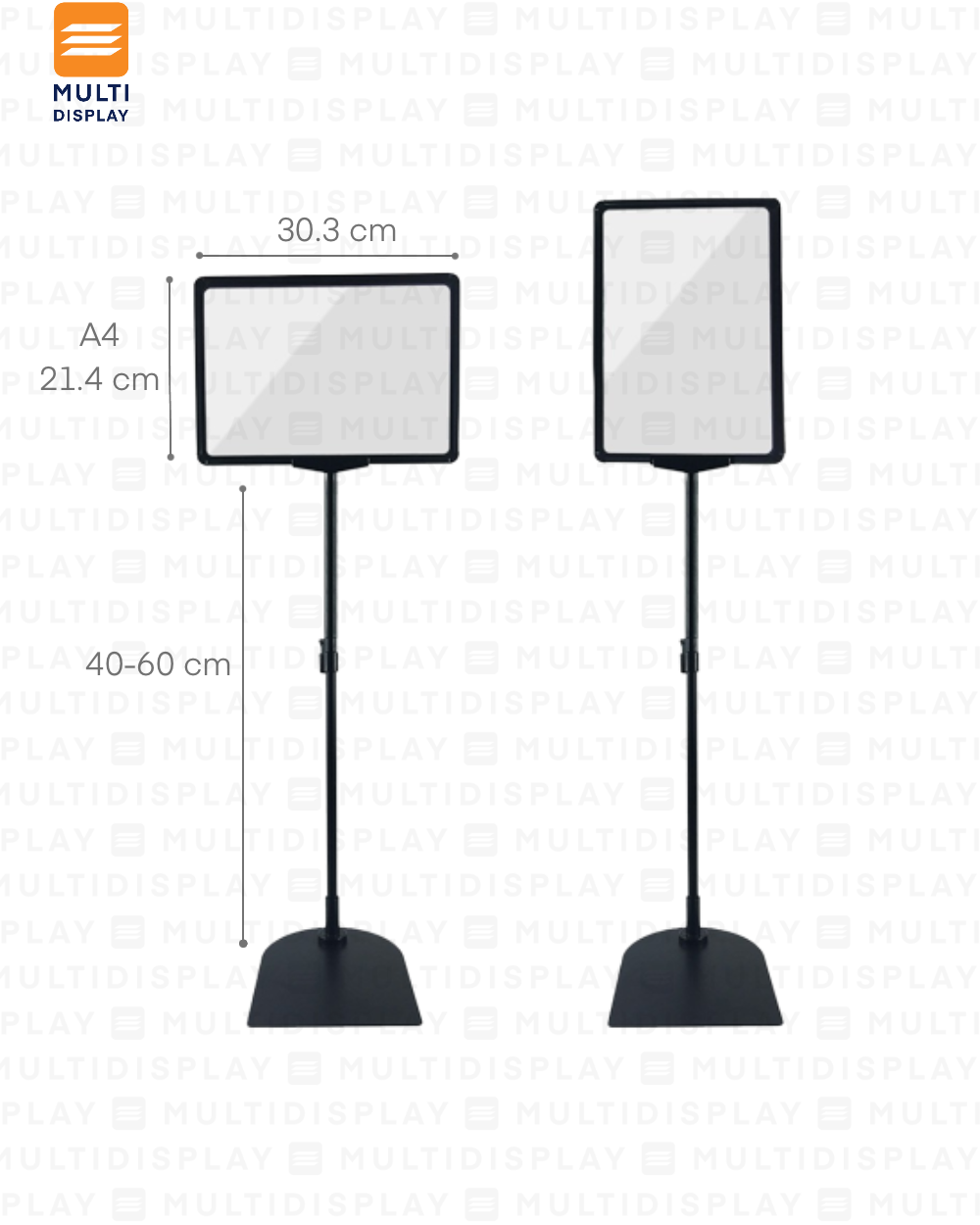Portabanner A4 Extendible 60cm Negro