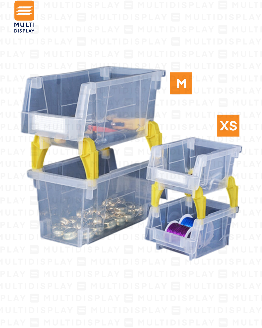 Bin Organizador XS con Conectores 14x10.7x7.5cm Transparente