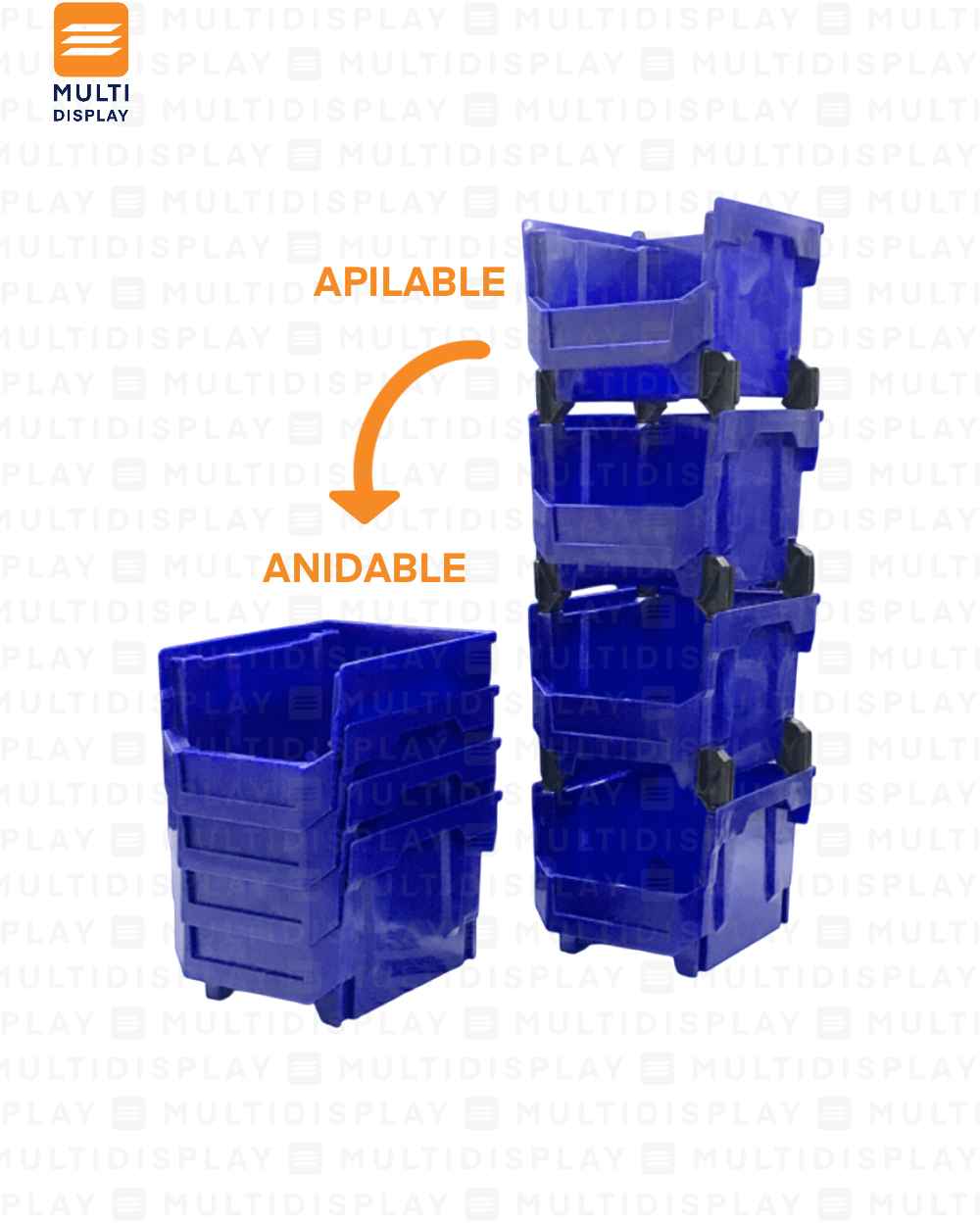 Bin Organizador S con Conectores 20x13.1x10.8cm Transparente