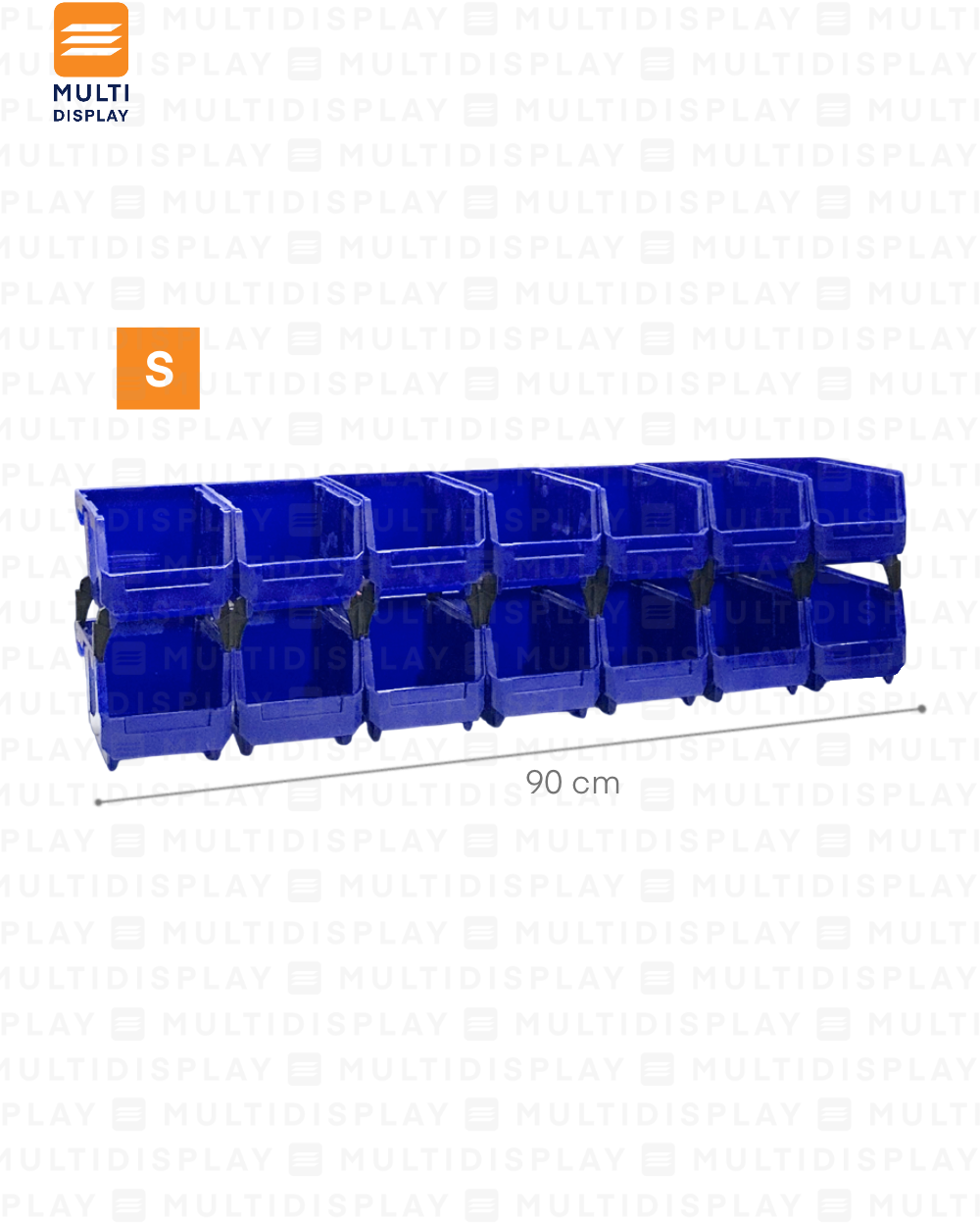 Bin Organizador S con Conectores 20x13x11cm Azul
