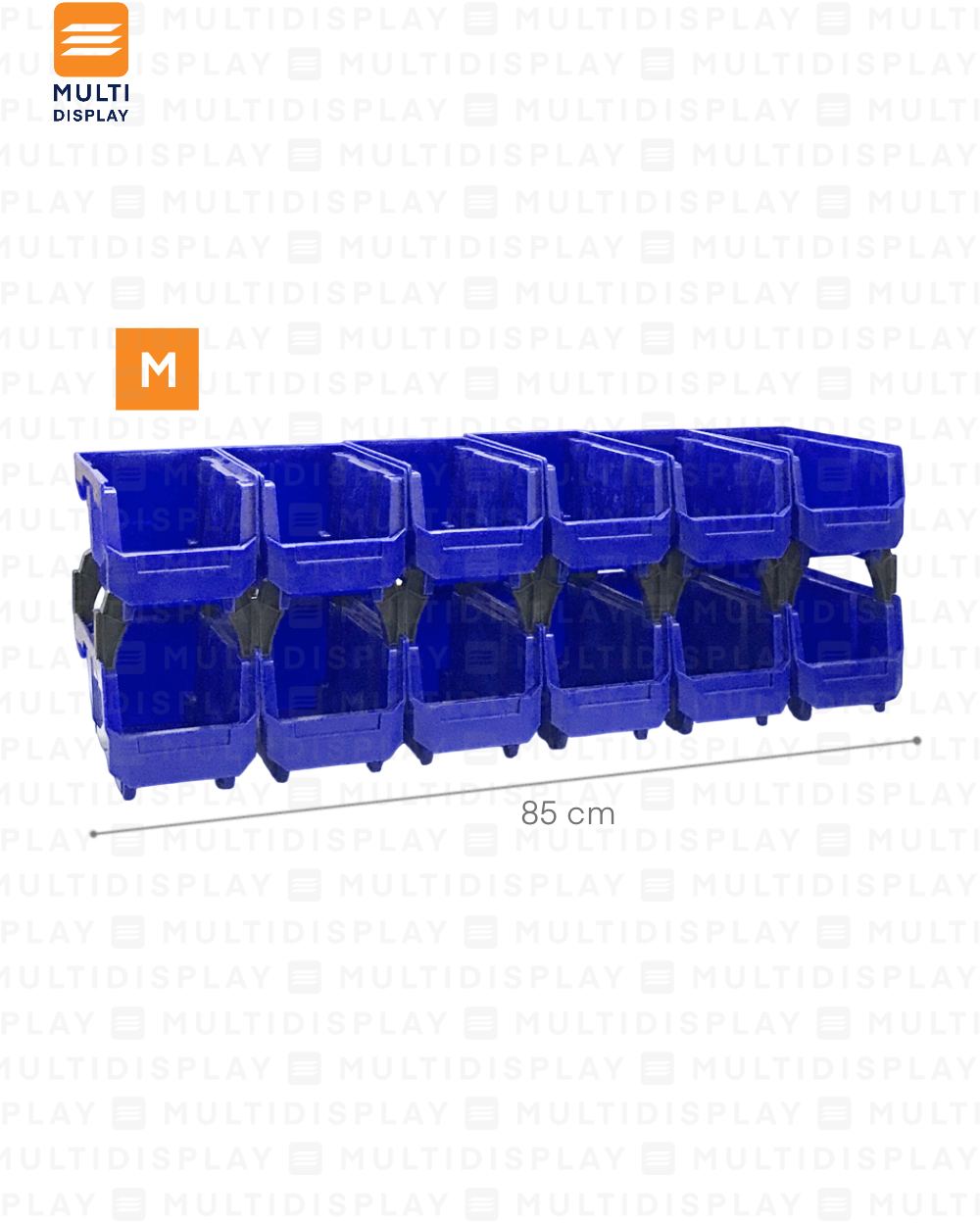 Bin Organizador M con Conectores 27.6x13.9x12.8cm Azul