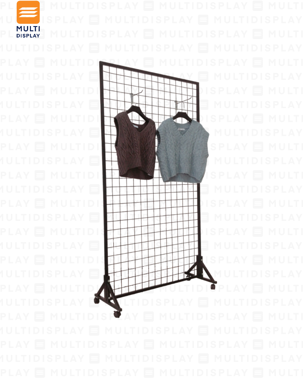 Rejilla con Base de Ruedas 100x40x188cm, Negro