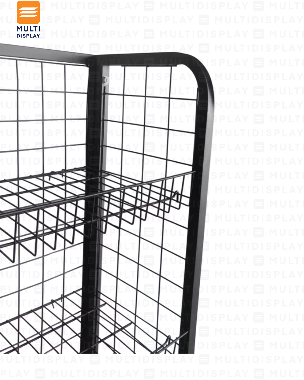 Estante Mallado Estandar M, 5 Niveles 70x30x150cm, Negro