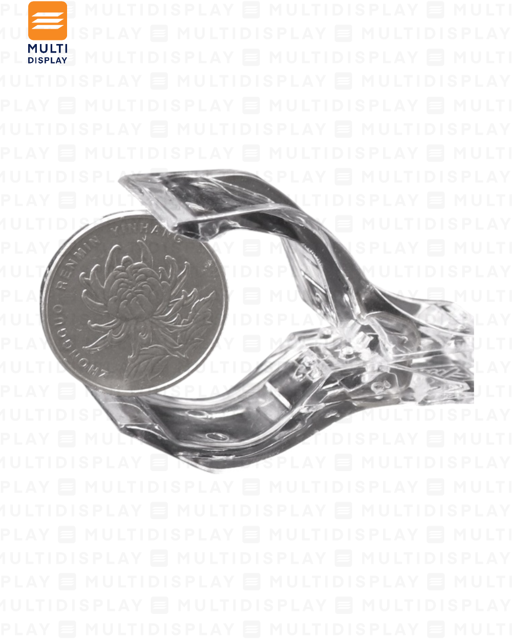 Portabanner Acrilico Base Clip Transparente