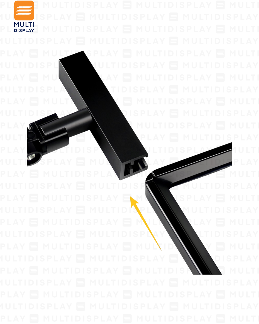 Portabanner A6 Base Clip Negro