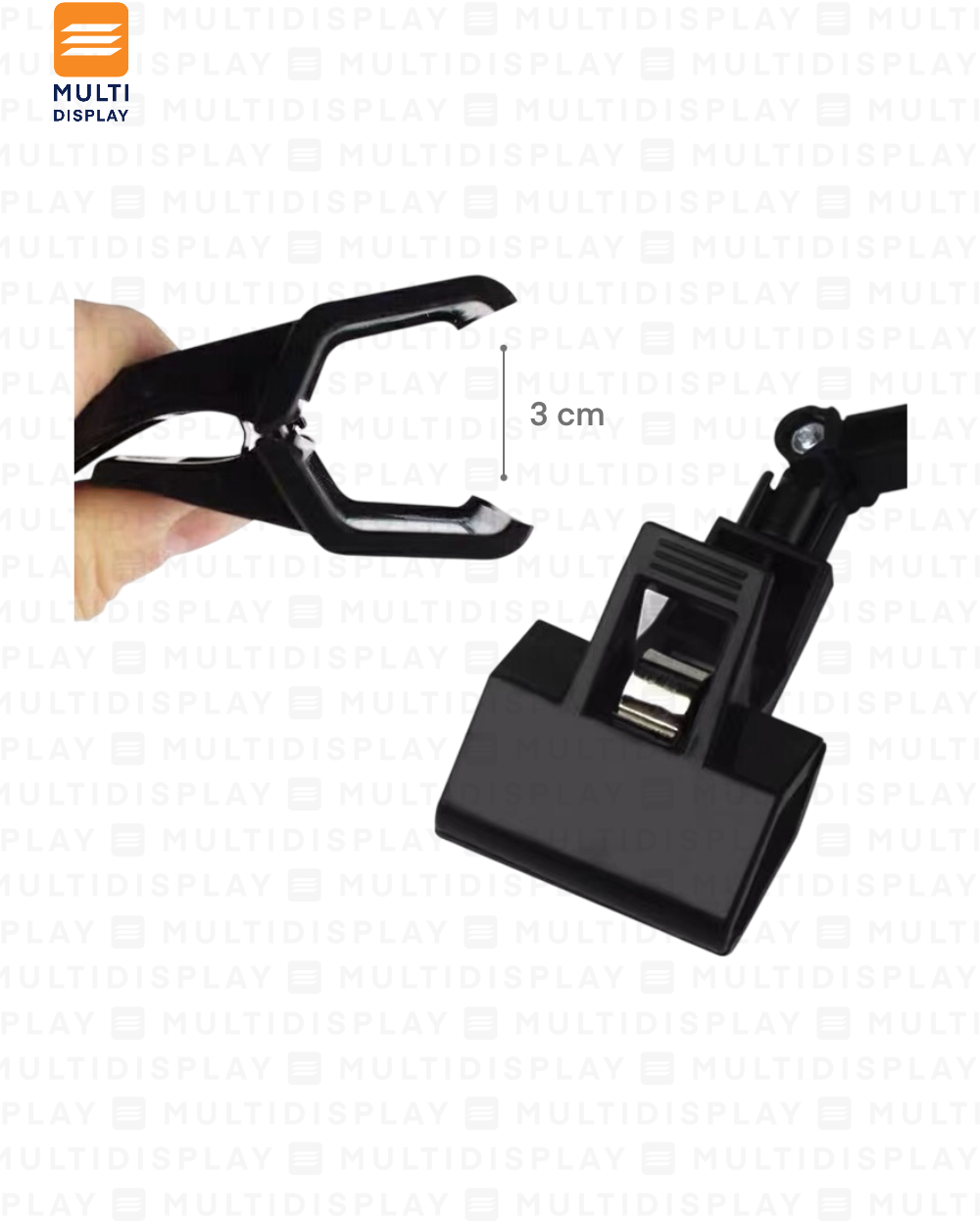 Portabanner A6 Base Clip Negro