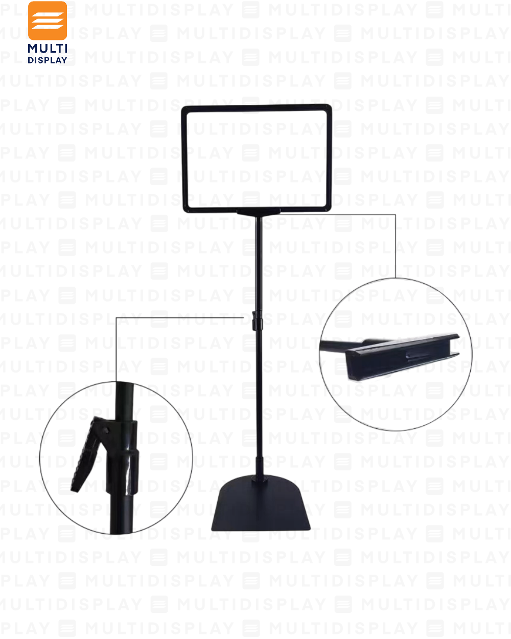 Portabanner A4 Extendible 60cm Negro