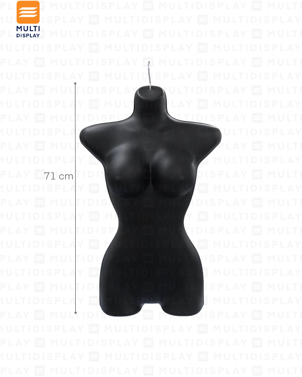 Maniqui Gancho Silueta Torso y Pierna Mujer Negro