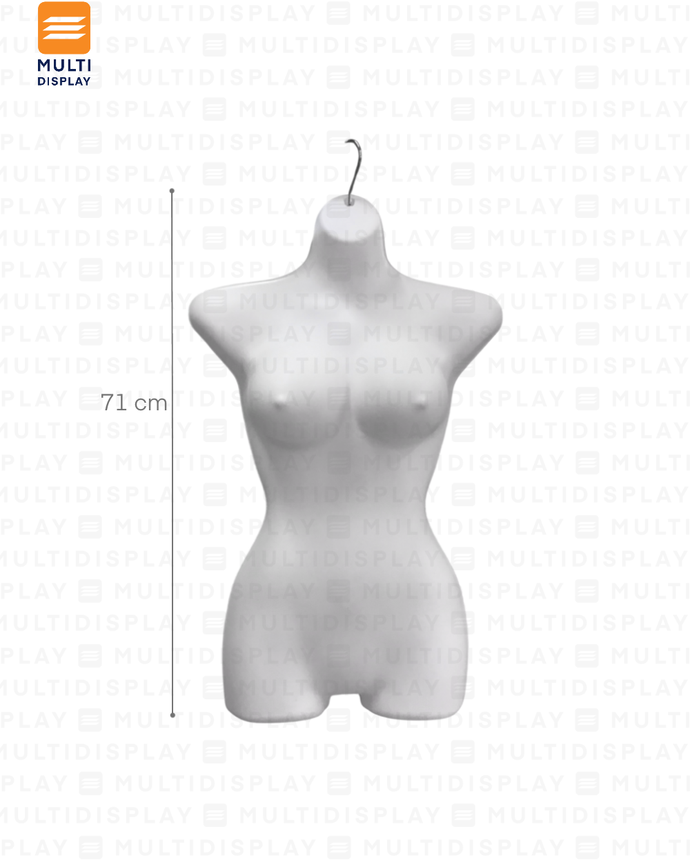 Maniqui Gancho Silueta Torso y Pierna Mujer Blanco
