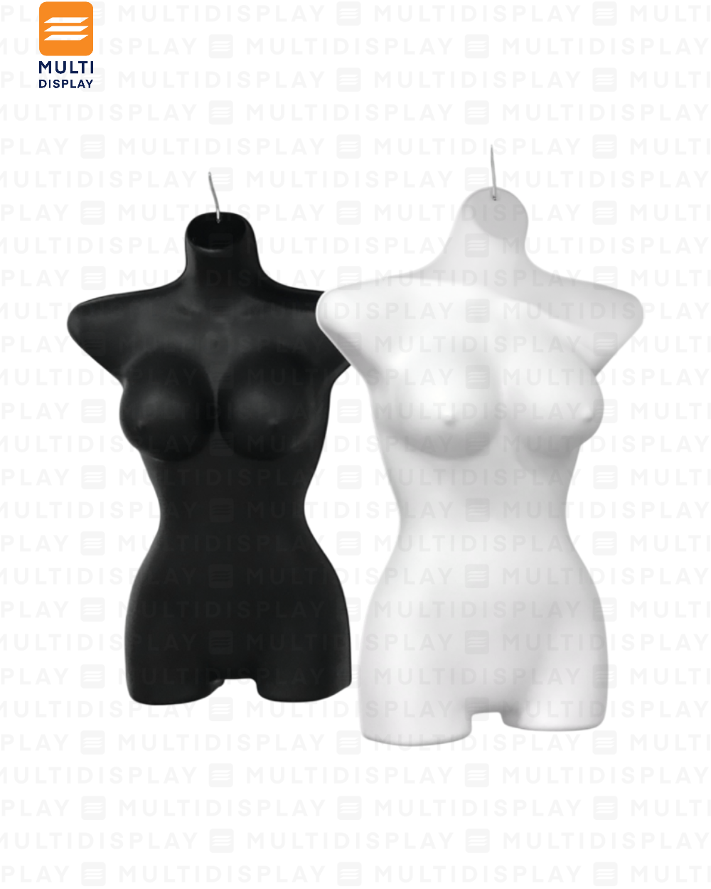 Maniqui Gancho Silueta Torso y Pierna Mujer Blanco